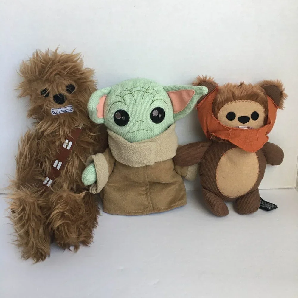 Hollywood Studios Star Wars Galaxy's Edge Plushies - Chewbacca, Grogu, Ewok